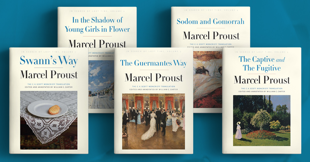 Marcel Proust’s monumental seven-part novel In Search of Lost Time is considered by many to be the greatest novel of the twentieth century. All five volumes published with Yale University Press are available at 50% off with free shipping through May 17th.