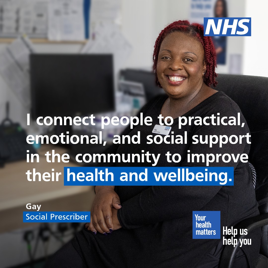 At many GP surgeries in London, there are a range of health professionals who can help you. Social prescribers can connect people to support in the community to improve their health and wellbeing. Your general practice team is here to help you. ➡️ nhs.uk/GPservices