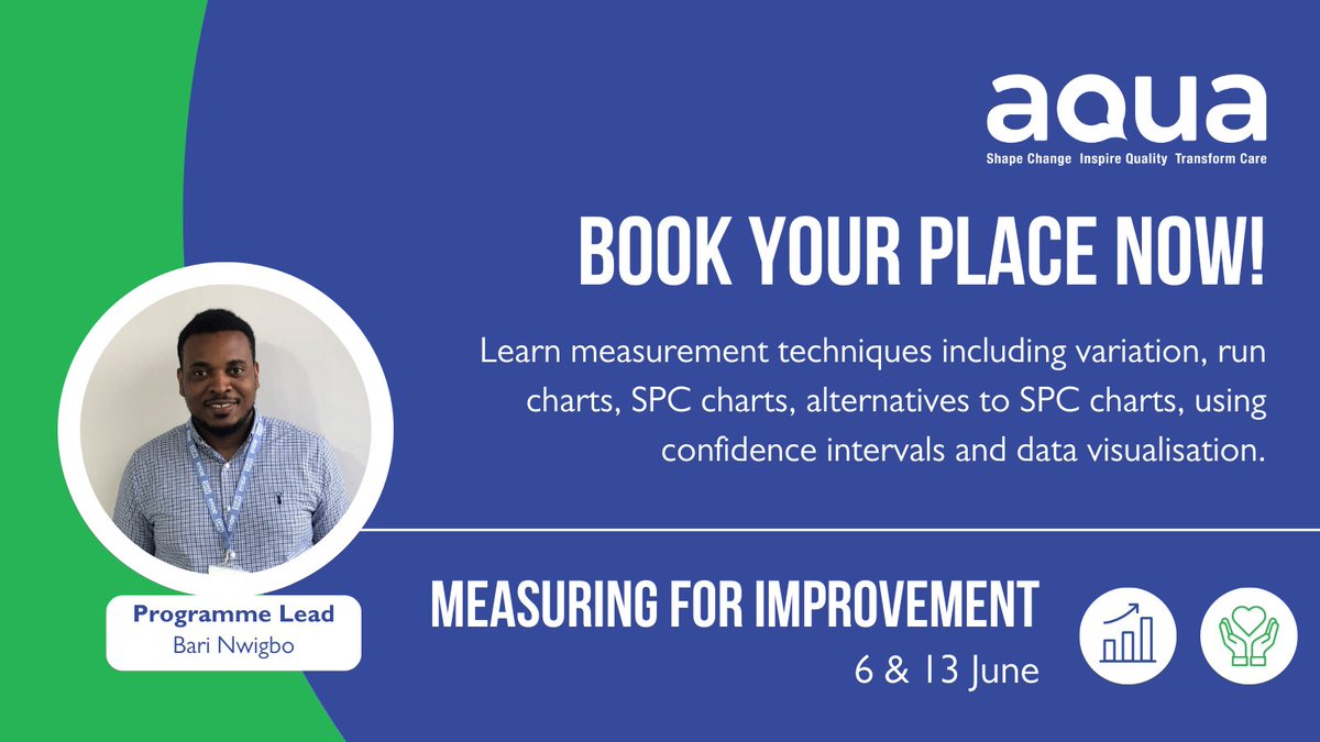 Our Measuring for Improvement programme is now open for booking! 📣 Learn how to turn your data into intelligence that you can act upon. 📅 6 & 13 June Book now: bit.ly/40xOnTq
