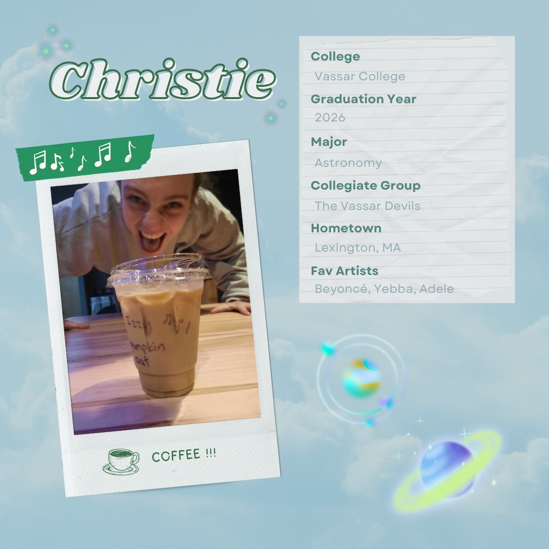 CapeHarmony's tweet photo. Christie loves biking, reading, and most importantly, Dunkin’ Donuts. She is so excited to get to know everyone and go on many Dunkin’ runs!

We love you Christie, and are in full support of your Dunkin’ addiction. Welcome to Cape Harmony! https://t.co/9Rvah8lmng