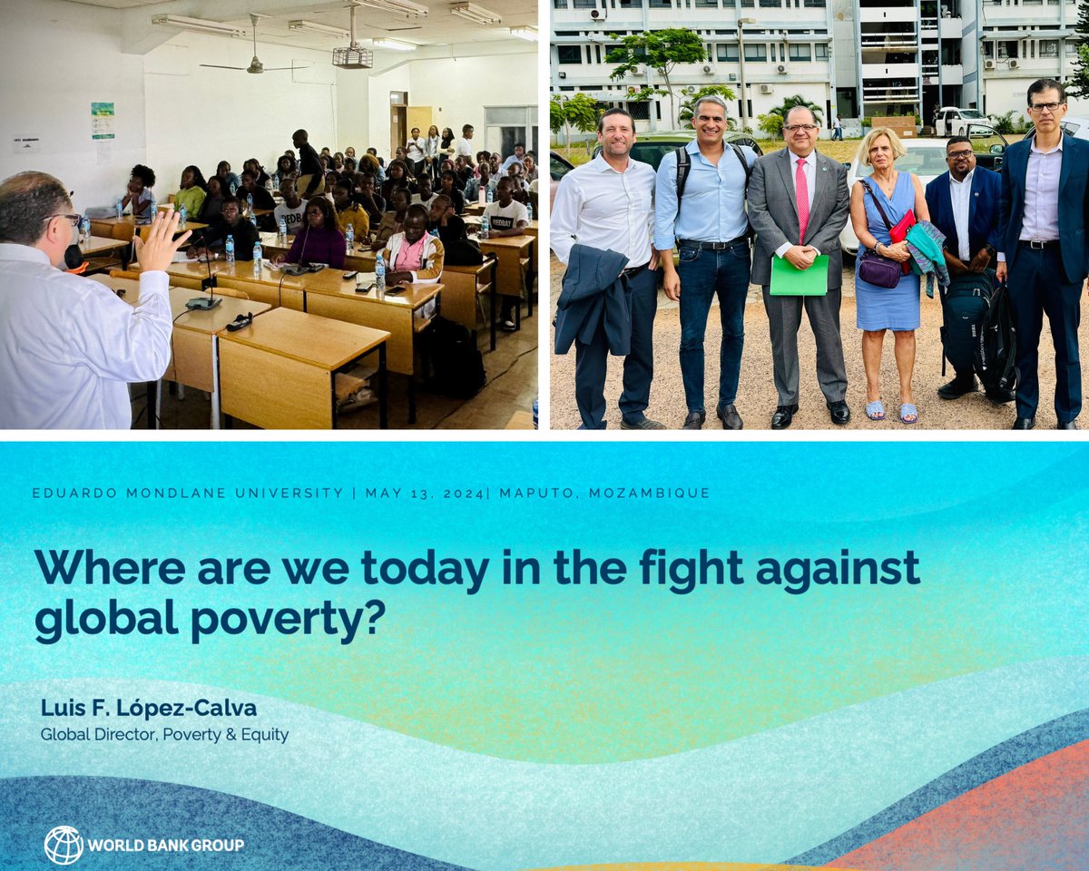 This morning, with students and faculty members at Eduardo Mondlane University in Maputo we discussed why #poverty is high and persistent in #Mozambique, where 63% of the population is considered poor, and #inequality remains comparatively high for the region. Reigniting poverty
