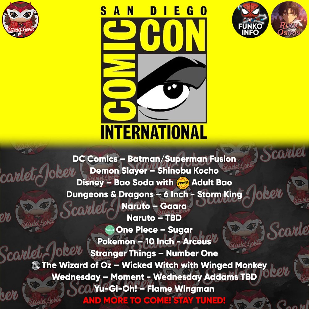 Coming Soon - SDCC 2024 Exclusives!
AS ALWAYS, THIS IS EARLY INFORMATION AND THINGS MAY CHANGE! NOTHING IS OFFICIAL UNTIL CONFIRMED!
#Funko #FunkoPop #SDCC #SDCC2024