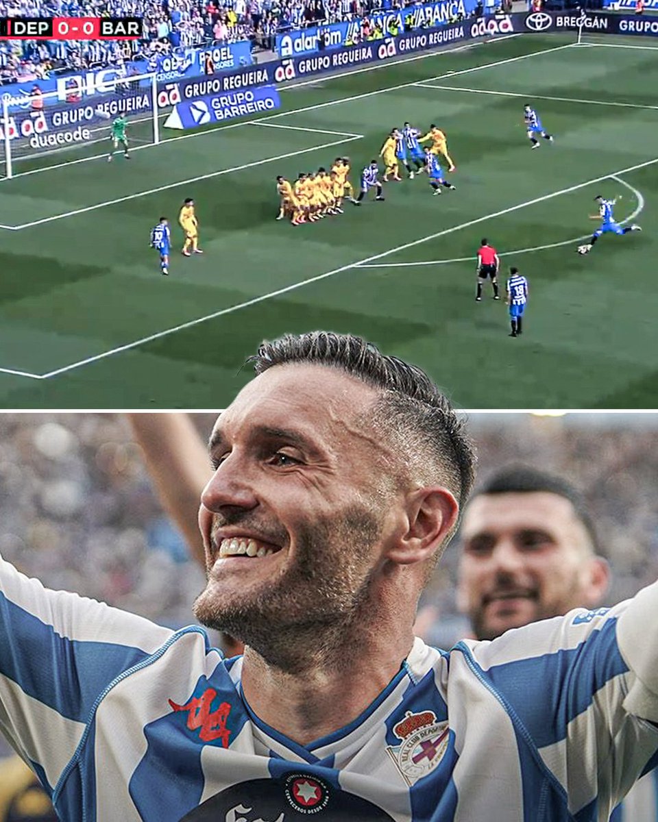 ESPNFC's tweet photo. Last January, Lucas Pérez left LALIGA side Cádiz to sign for his hometown club Deportivo de La Coruña in the third division to help bring them back to LALIGA.

He paid €493k, half of the transfer fee, out of his own pocket to make the move happen.

This weekend, he scored the goal that earned them promotion to the Segunda División.

What a story ❤️

(📸: @RCDeportivo)