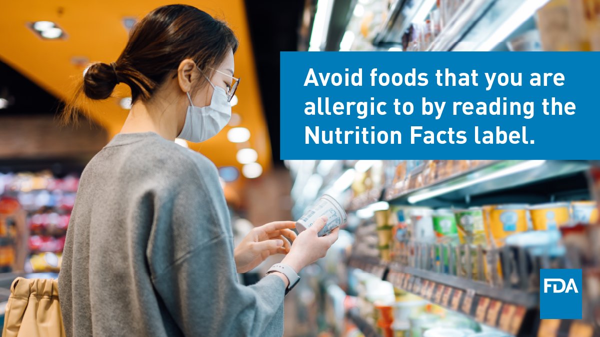 Do you or someone you know have food allergies? You're not alone. Reading the food label can help reduce your risk of getting sick. Learn how during #FoodAllergyAwarenessWeek

fda.gov/food/buy-store…