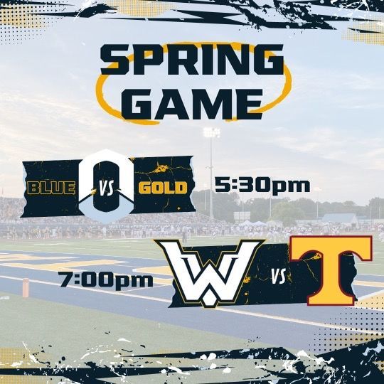 🚨🚨Spring Game Announcement 🚨🚨 🏈 Ocoee MS Blue vs Gold ⏰ 5:30 PM 🏈 Walker Valley vs Tyner ⏰ 7:00 PM 📍 The MAC 💵 $5 (includes both games) 🥤 Drinks and snacks at Concession Stand Looking forward to a great night!!