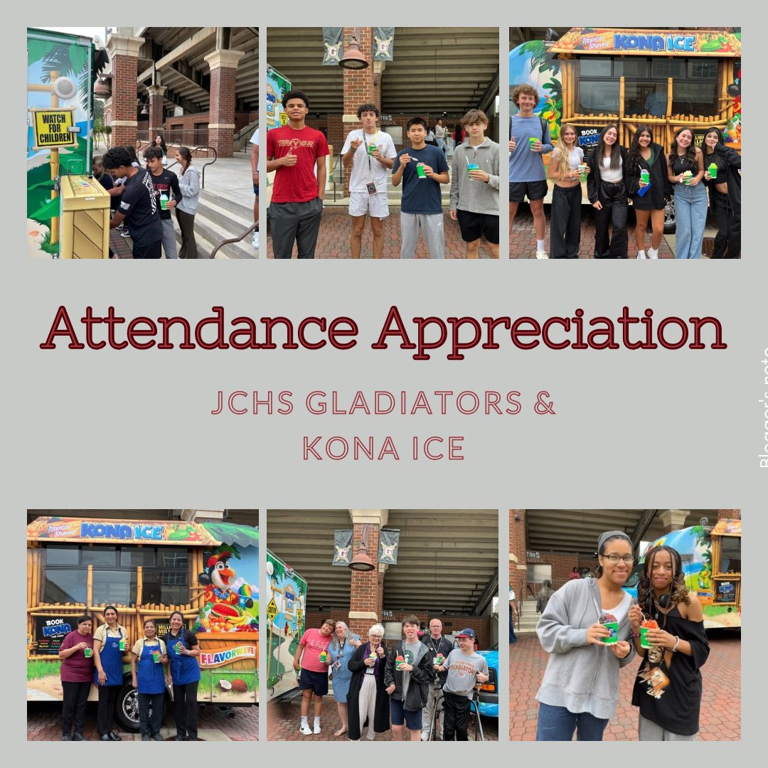 Our culminating event to celebrate #JCHSGladiators for their attendance. #WeAre #ShowingUp #KonaIceForTheWin @FultonCoSchools