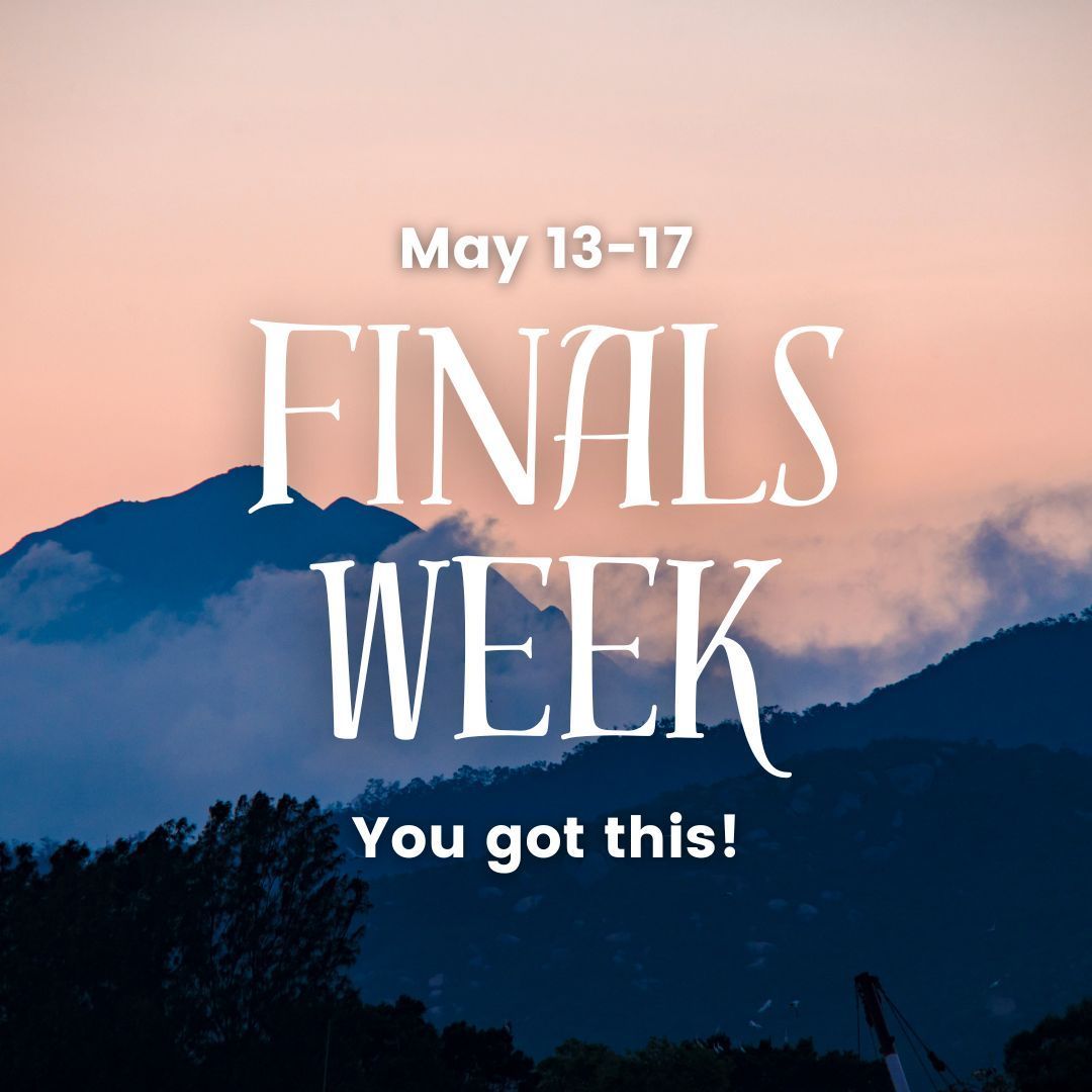 Clovis_TC's tweet image. Happy Finals Week! Make sure to study hard, but also take care of yourself! You got this!  

#finals #clovistutorialcenter #cloviscommunitycollege
