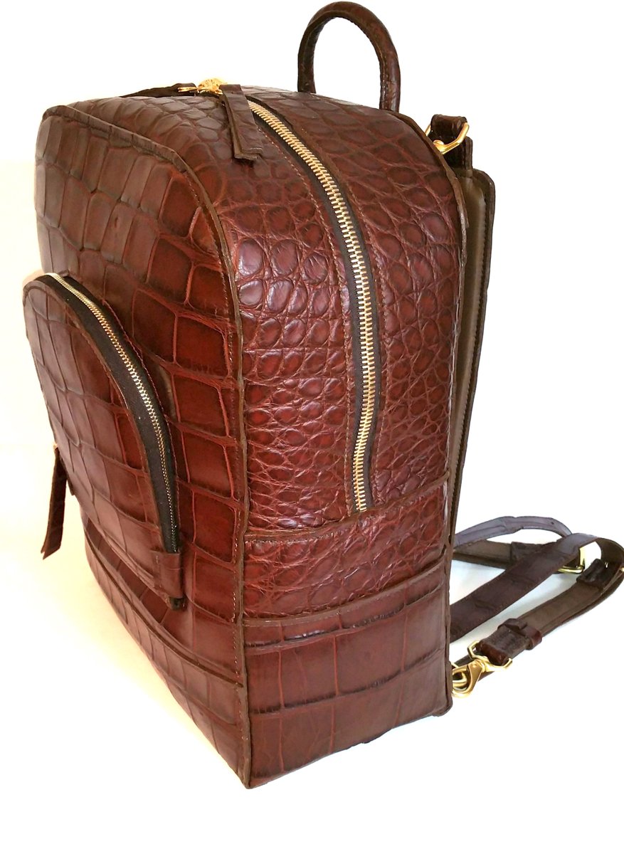 French Inspired. Detroit Built. Crafting Fine Bespoke Collections For People Of Distinction. #AmericanAlligatorBackpack #HandStitched #ClassicExoticBackpack #LuxuryLifestyle #JetSet #ExoticLuxury #DetroitLuxuryArtisan #FrenchInspiredDetroitBuilt #BeauSatchelleBespokeLuxury