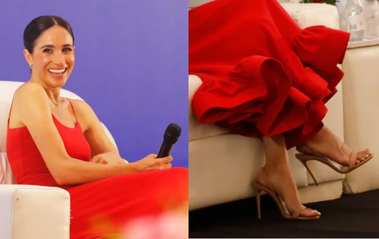 Meghan Markle's Nigerian Fashion Statement: Empowering Women, One Dress at a Time [cap... #'Purist'pump #Aquazzura #MeghanMarkle #Nigeria #Nude'slingbackstilettos #HeelsNews heels.co.in/news/meghan-ma…