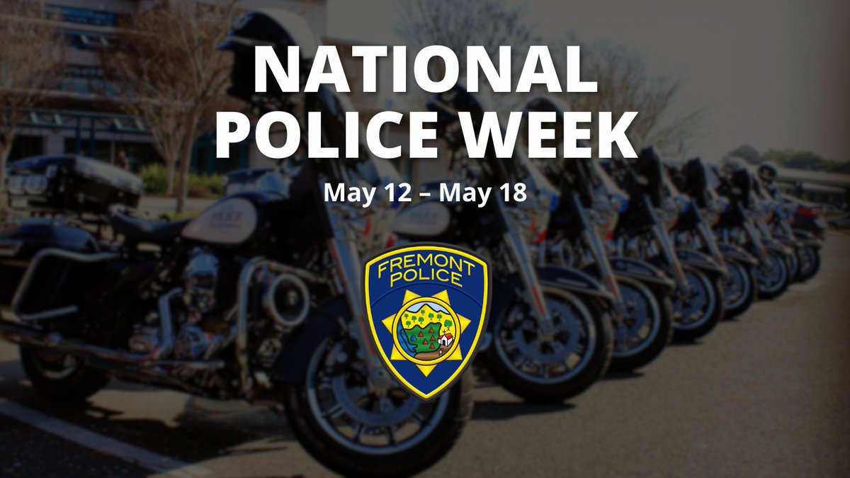 It's National Police Week, & we want to take the time to honor & remember those who paid the ultimate sacrifice in the line of duty. We also recognize our officers who continue to serve & protect the Fremont community. Thank you for your service & for the sacrifices you make!💙