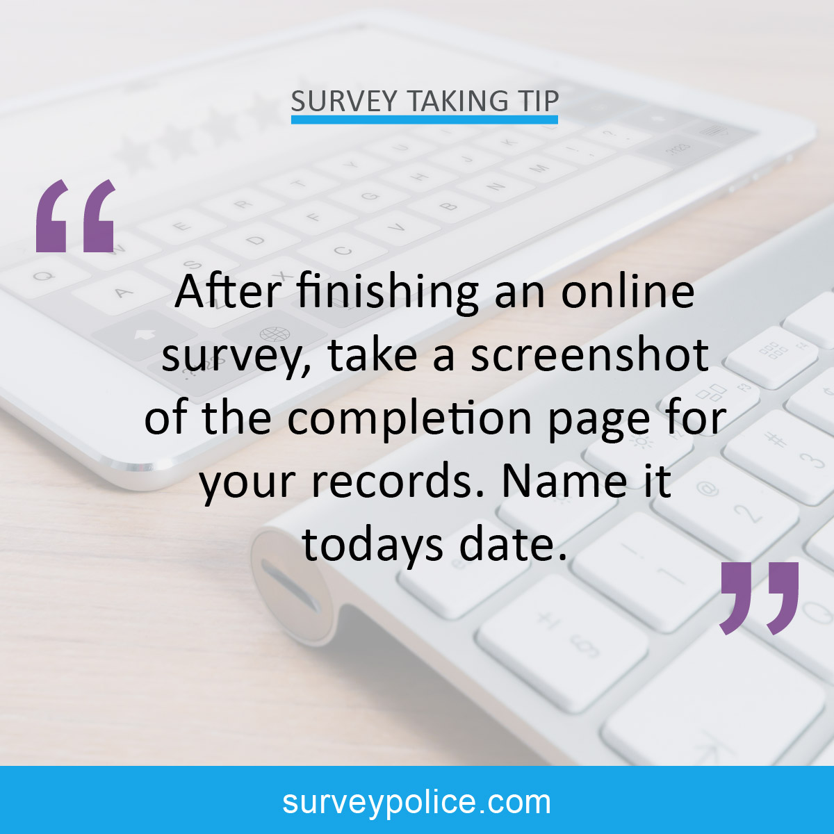 SurveyPolice's tweet photo. ✅ Survey Taking Tip of the Day!

#surveysites #surveysthatpay #surveysforcash #surveysformoney #paidsurveys #onlinesurveys #legitimatesurveys #getpaidtakesurveys #surveys #earnonline #earnmoney #paidsurvey #cashsurveys #makemoney #makemoneyonline #surveymoney #makemoneyfromhome https://t.co/wf2zPJ89Ai