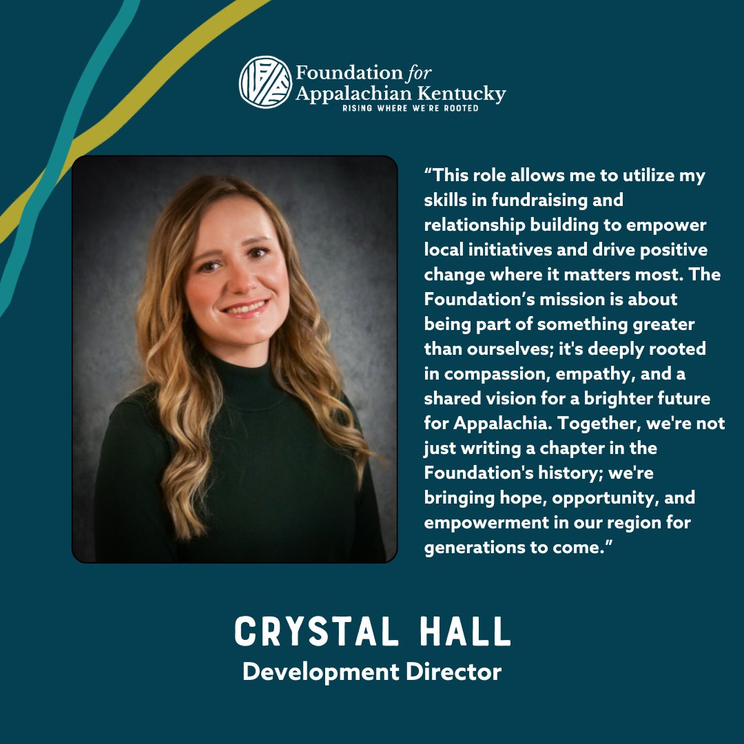 We asked our Development Director, Crystal Hall, why she loves working for the Foundation for Appalachia Kentucky. Here's what she had to say! 

#Appalachia #kentucky #communityfoundations #appalchiankentucky