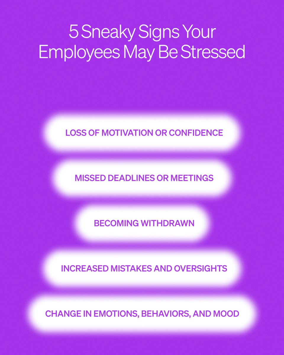 Managers, what did we miss? What are some signs that your employees are stressed out?