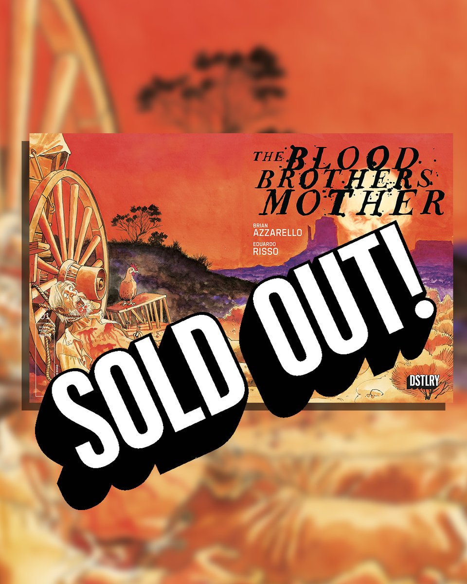 The Blood Brothers Mother #1 by @brianazzarello & #EduardoRisso has SOLD OUT at the distributor level—but you *may* still be able to get copies at your local comic shops while supplies last.
Also available at dstlry.co!

Read our blog post: dstlry.co/blogs/news/blo…