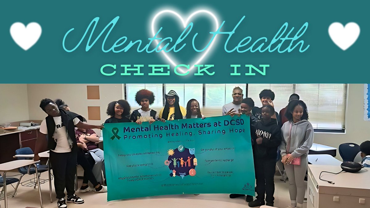 🌟 Mental Health Check-In! 🌟As the school year wraps up, we know there's a lot happening in our #DCSD community. From exams to graduations, it's a busy time for us all. How are you feeling? Drop us a reply. Mental Health Awareness calendar for support: bit.ly/3UmzrpS