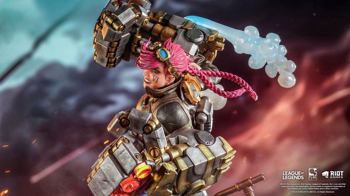 “Vi stands for violence!” Vi brings the full force of her Hextech gauntlets! Complete with LED lighting ✨ Pre-order the League of Legends Vi 1/6 Scale Statue, available WORLDWIDE ➡️ ow.ly/vYki50RzJRM