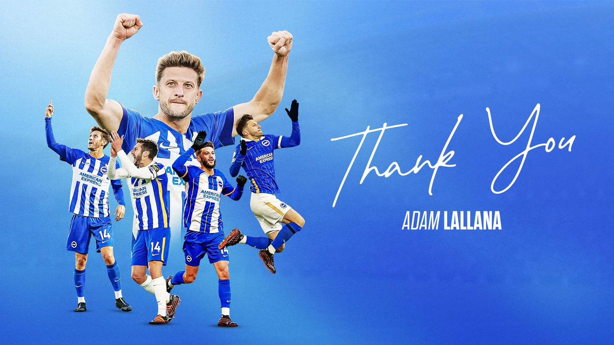 📃 𝗢𝗙𝗙𝗜𝗖𝗜𝗔𝗟: Adam Lallana will leave Brighton at the end of the season. 🕊️ [Source: @OfficialBHAFC]