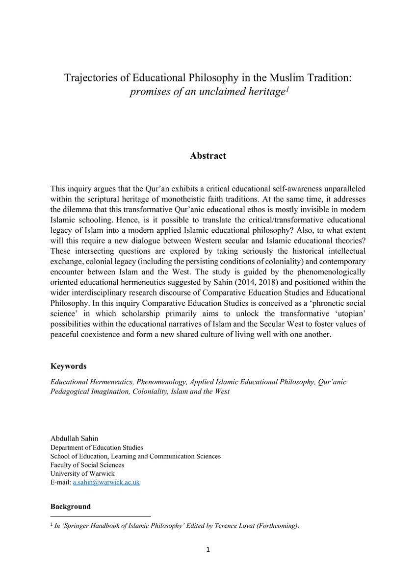 Warwick Islamic Education Programme tweet media