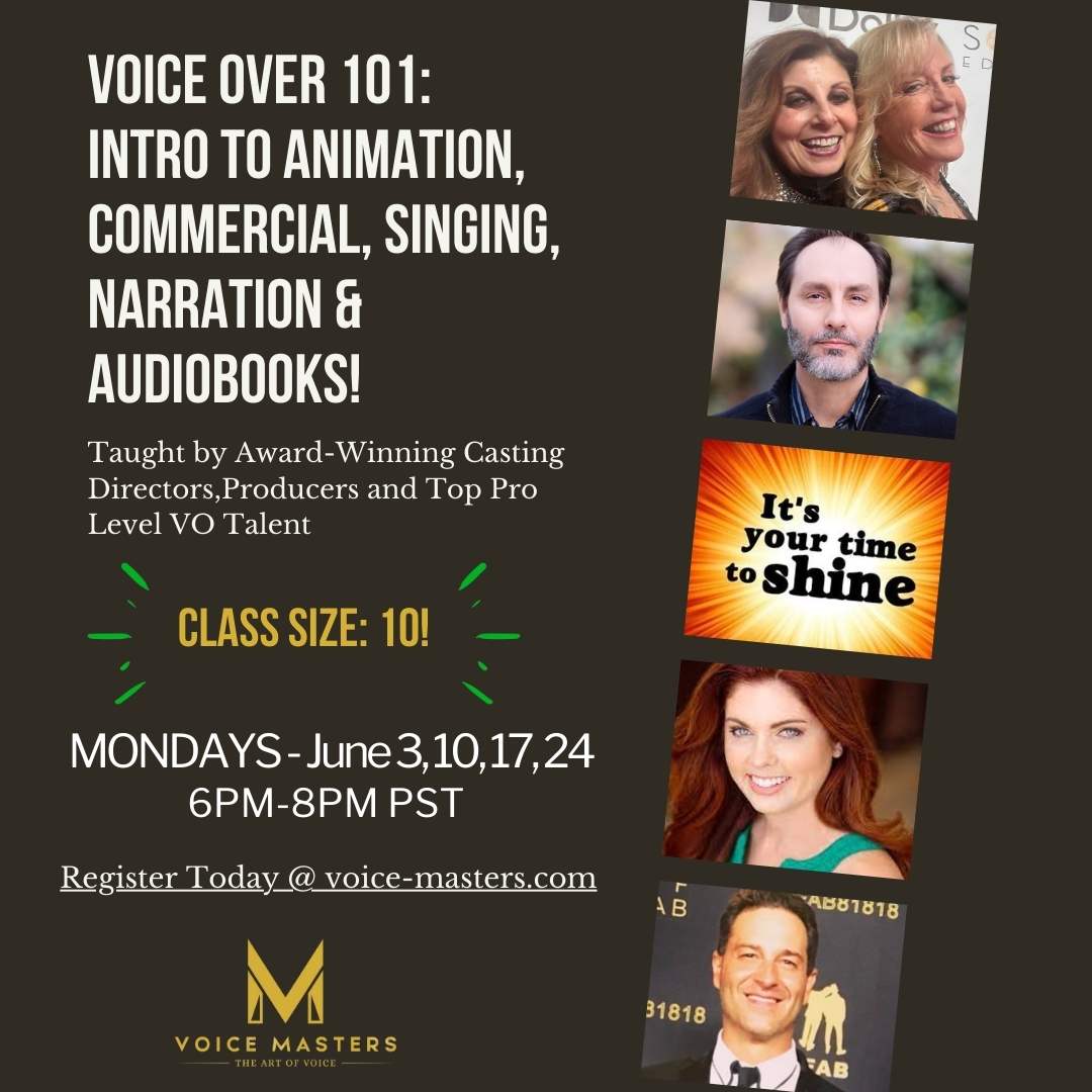 OUR SOLD OUT CLASS IS BACK! Voiceover Intro to our most popular classes and teachers. Class size limited. Sign up @ ow.ly/teW750RCNBE

 #voiceover #voice #actor #narration #voiceoverwork #homestudio #voiceactors #actorslife #acting #commercial #audiobook #singing