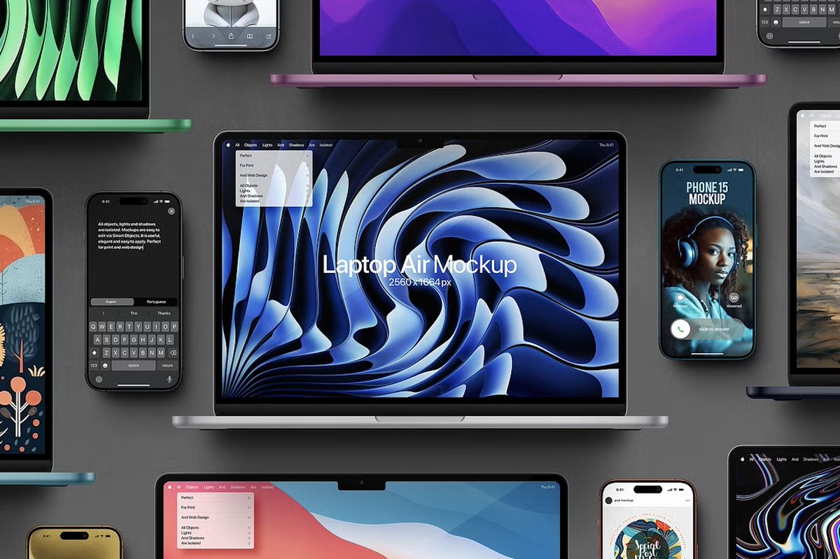 designtaxi's tweet image. Level up your design presentations. Showcase your app or website design with this sleek laptop and phone mockup set. ow.ly/cu3I50RE89j

#DesignMockups 
#iPhone15Mockup