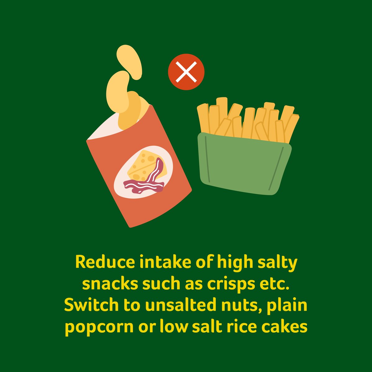 The average consumption of salt is 8.4g a day in the UK, which is over a third more than the guideline limit!🧂 Eating too much salt may increase the risk of heart disease and stroke, as well as contribute to high blood pressure 🫀🧠 Here are some easy tips #SaltAwarenessWeek