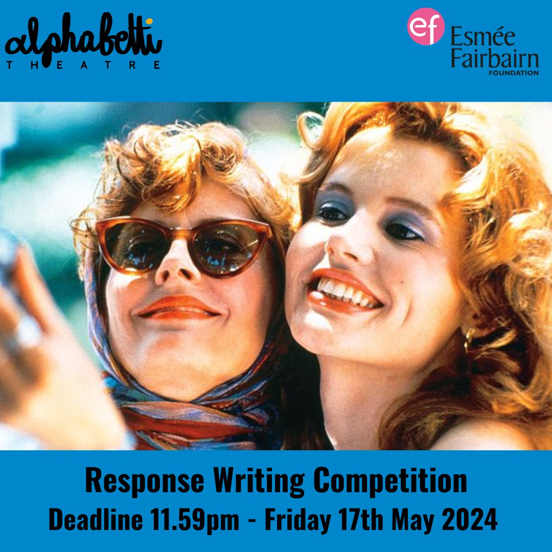 🎬 Writers, get ready to hit the road! Our Response Writing Competition, inspired by 'Thelma and Louise,' is now open. 🚗 Submit your script by 17/5 for a chance to win £500 and have your work commissioned. Details at alphabettitheatre.co.uk/writers #WritingCompetition 📝💫