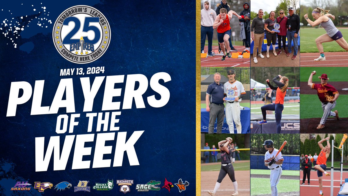 Empire 8 Conference Players of the Week - May 13, 2024
empire8.com/news/2024/5/13…

#E8 #E8Proud #LeadersCompeteHere #WhyD3 #E825