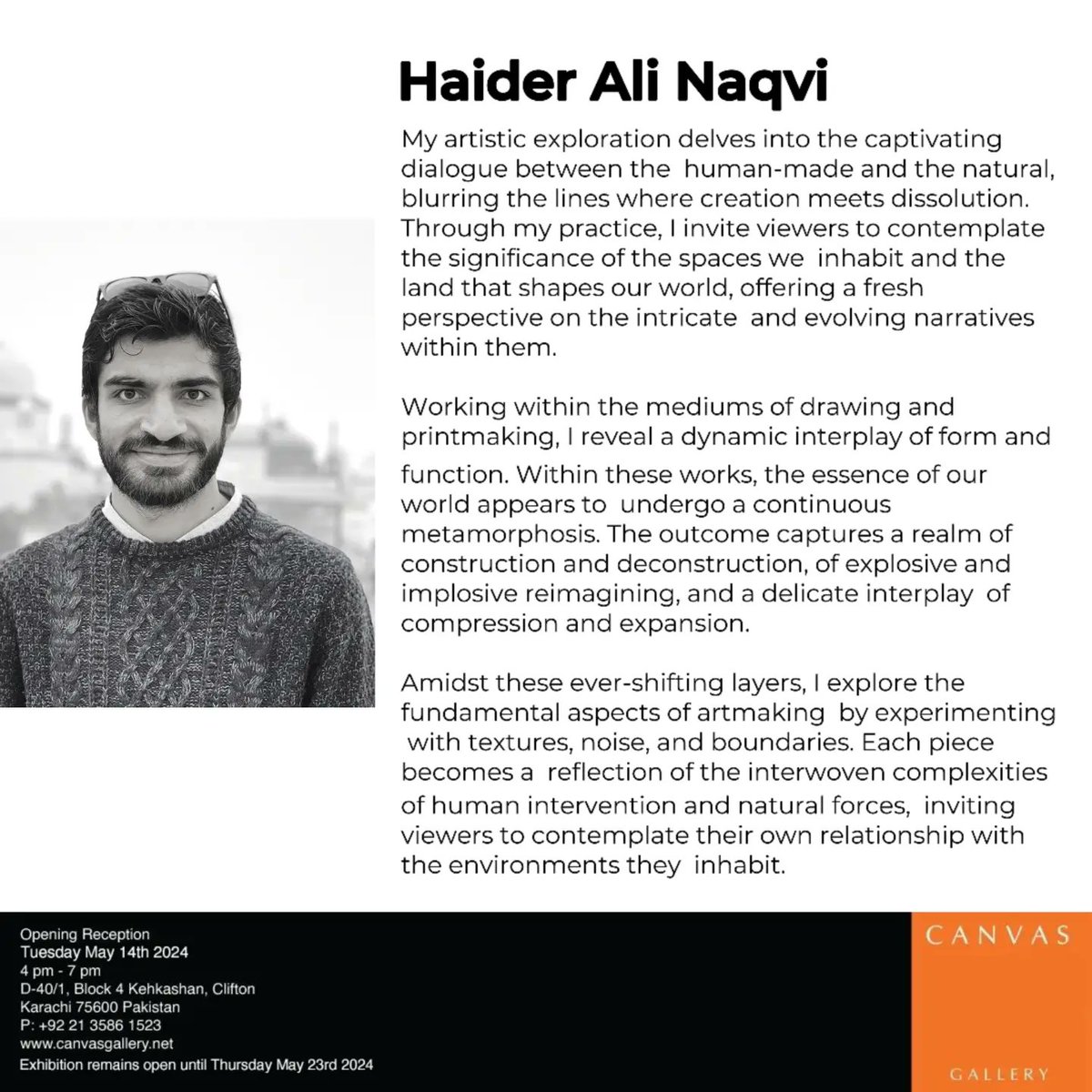 CanvasGallery's tweet photo. "Building Materials" comprise of regular building  materials like  concrete , jute , steel, terracotta, wood amongst others .

With diverse educational backgrounds, Haider Ali Naqvi and Usman Ansari are based in Karachi, Niamat Nigar in Lahore and Noor Ali Chagani in England. https://t.co/hg4q9Ru7dr