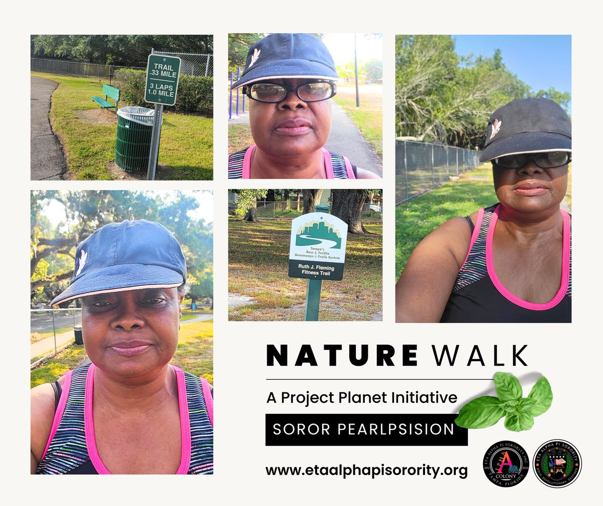 🌿👟✨ Huge shoutout to our Grand Historian and Alpha Colony member, Soror PEARLpsision, for stepping up on our Project Planet walk! 🌎 🌱💪🏽

#EtaAlphaPi2015 #TheBibleBasedSorority #SororityGreenSteps #ProjectPlanet #nature #naturewalk #naturephotography #naturelovers #landscape