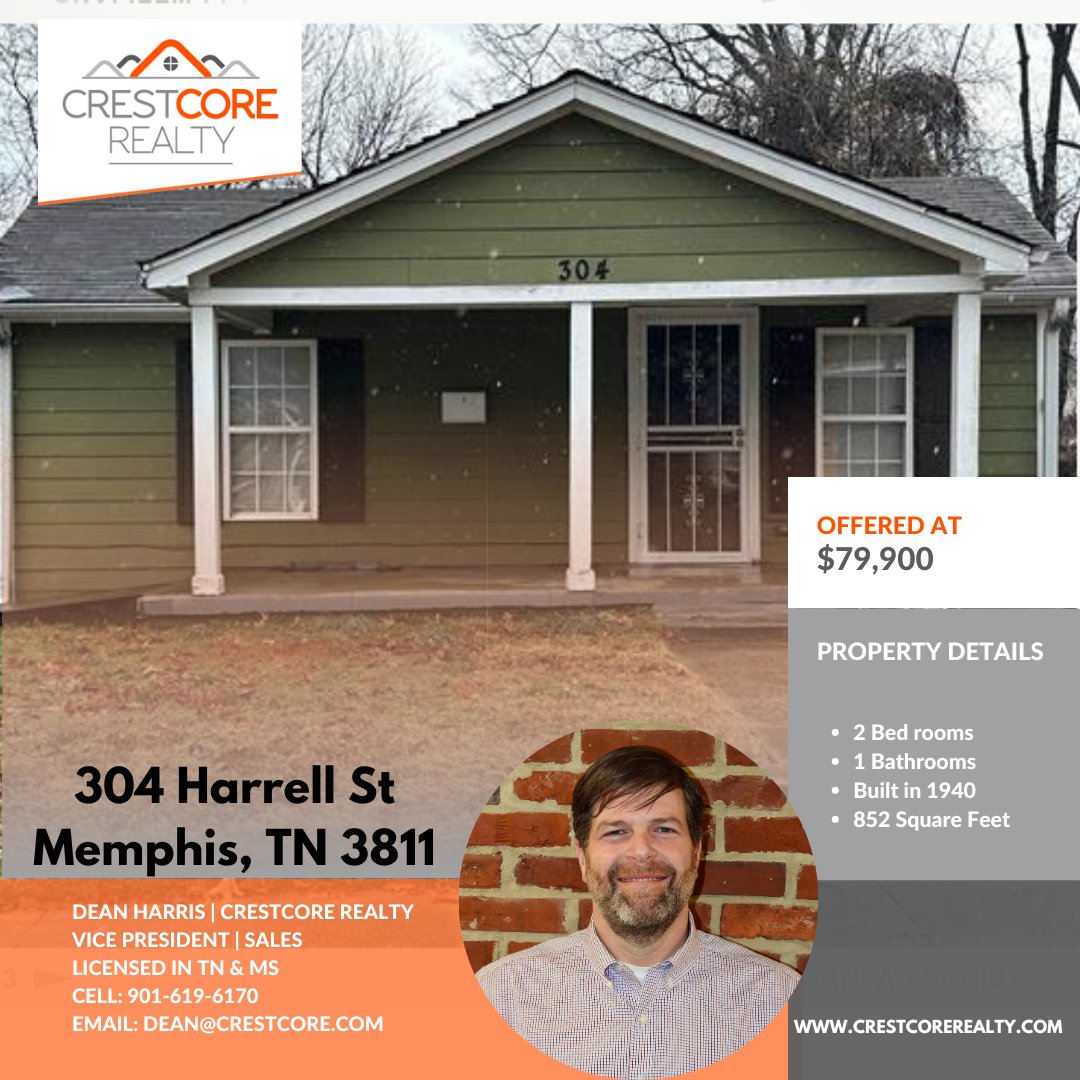 Fantastic investment opportunity in the Shelby area. This 2br/1 bath single-family home is in the 38112 area.

#realestate #realestateinvestment #Justlisted #sold #broker #mortgage #homesforsale #ilovememphis #memphistennessee #Memphis