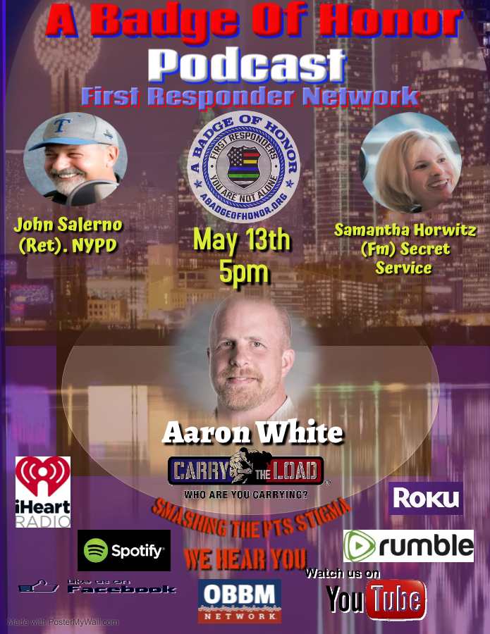 Tonight LIVE at 5 on the Podcast. We continue our special #MemorialMay series and ask #WhoAreYouCarrying? With USMC Veteran and @CarryTheLoad  Ambassador Aaron White. Watch right here on X Live!
#wehearyou 
#Obbmnetwork 
#obbmbetworkpodcast 
#obbmnetworktv 
#abadgeofhonortv