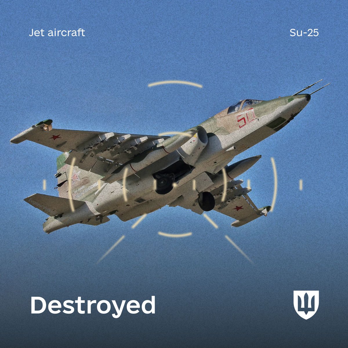 Another one!
Ukrainian warriors destroyed a russian Su-25 jet in the Donetsk region.
There is no place for russian scrap metal in Ukrainian skies.