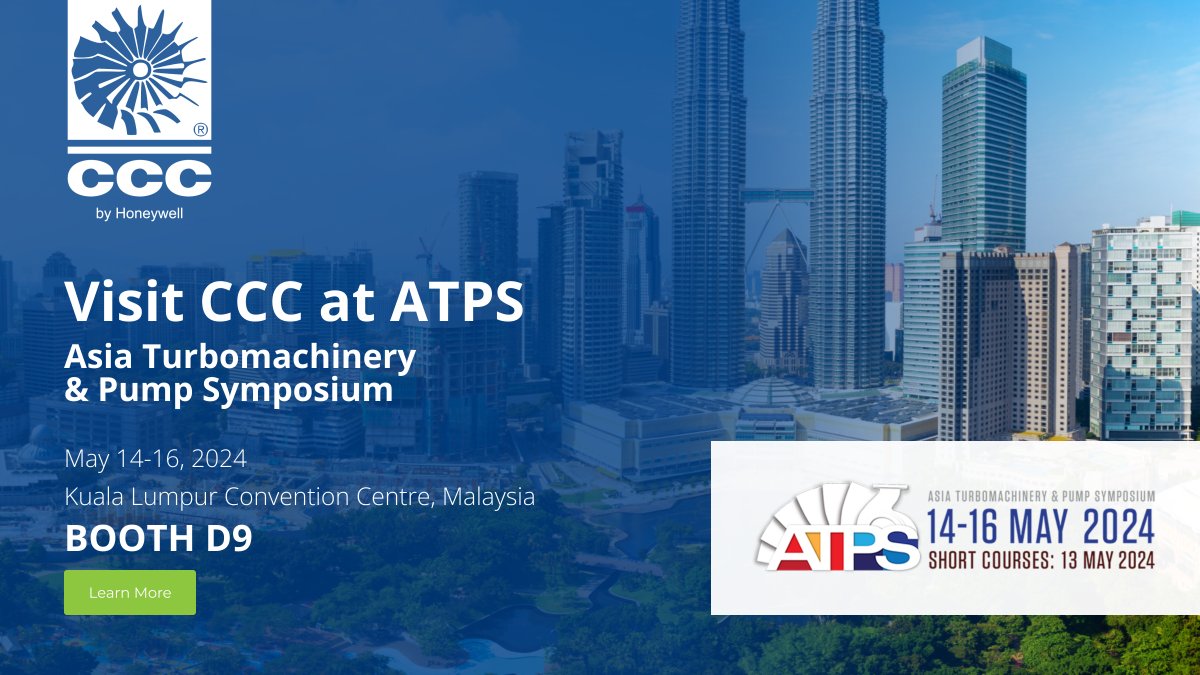 Let’s connect tomorrow at the Asia Turbomachinery & Pump Symposium (ATPS), Booth D9. We look forward to catching up and discussing ways to help maximize your turbomachinery performance.

hubs.ly/Q02w9BGm0

#CCC #Compressor #Turbomachinery #ATPS2024