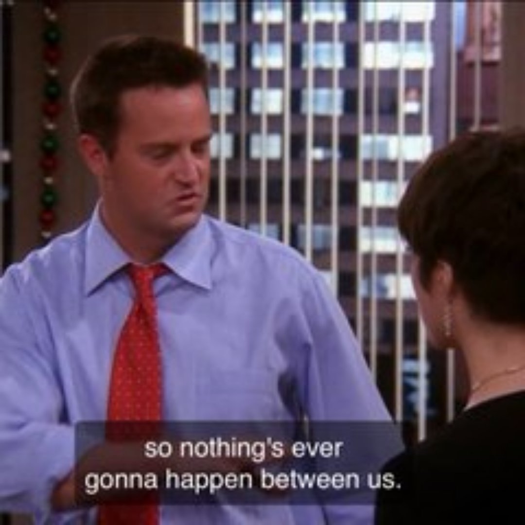 If every husband out there was like Chandler Bing, The World would be a better place.
