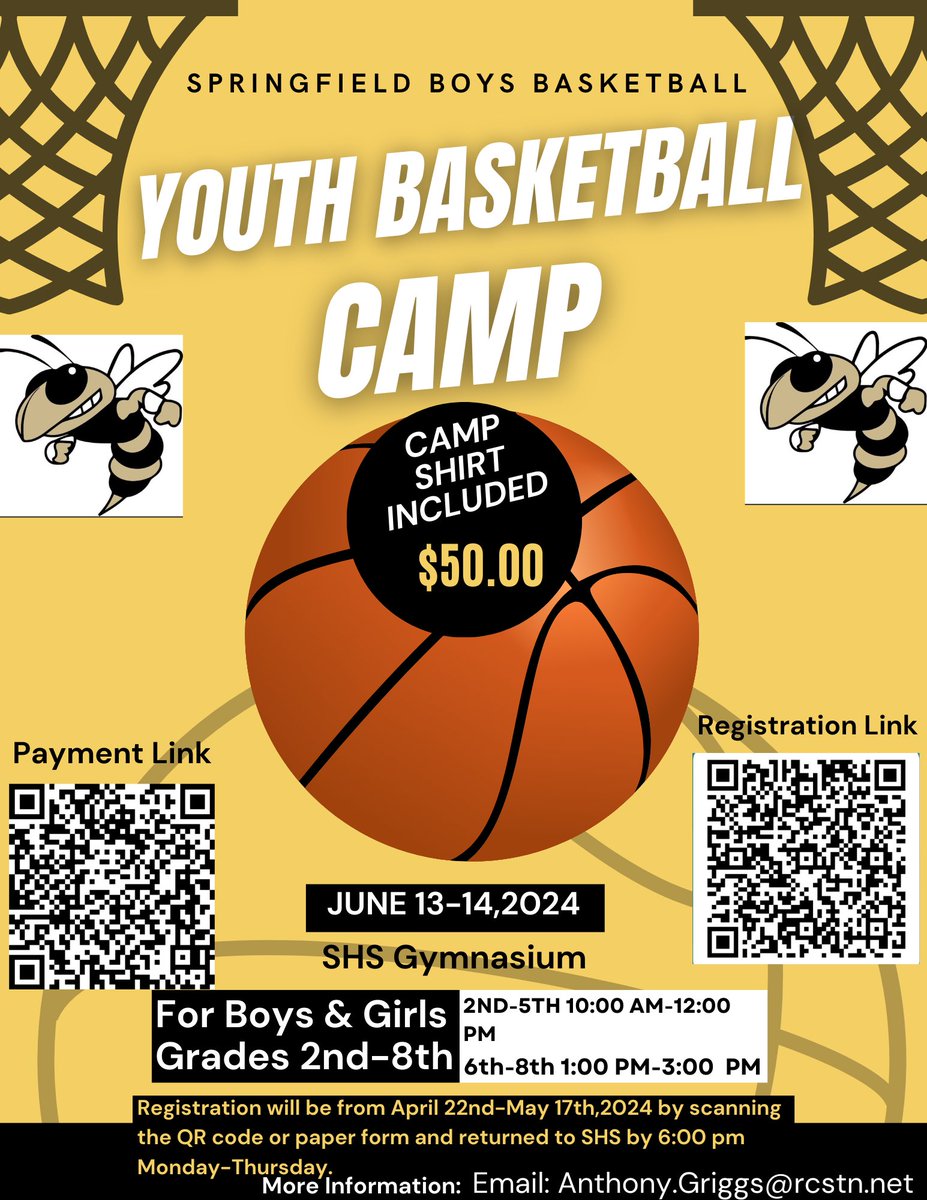 Going to be a great camp, make sure you get your little ones signed up!