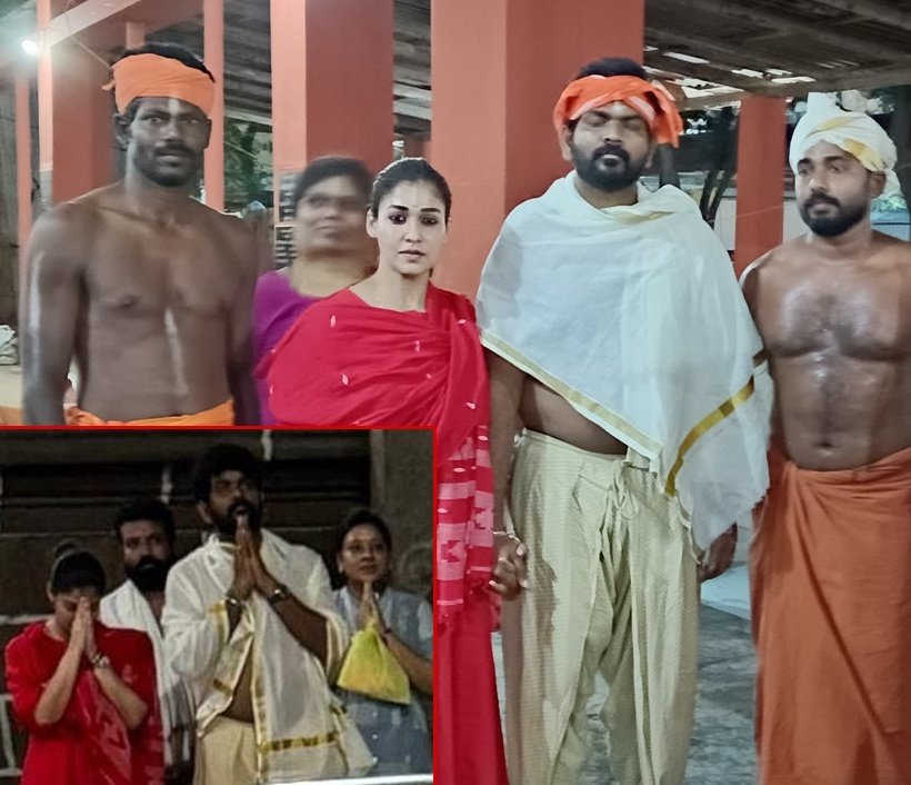 #Nayanthara and VigneshShivaN 
Temple visit #Kanniyakumari