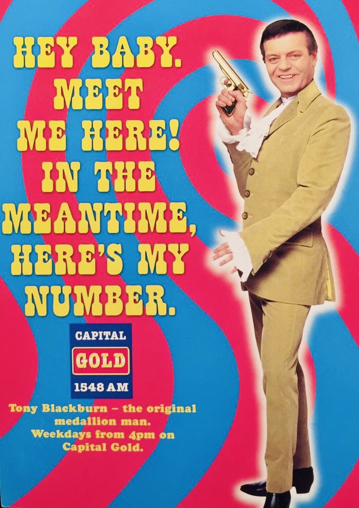 retrorerun's tweet photo. RetroRerun presents the legend that is @tonyblackburn … license to entertain  back from his days on Capital Gold. https://t.co/CgHQYxZiMn
