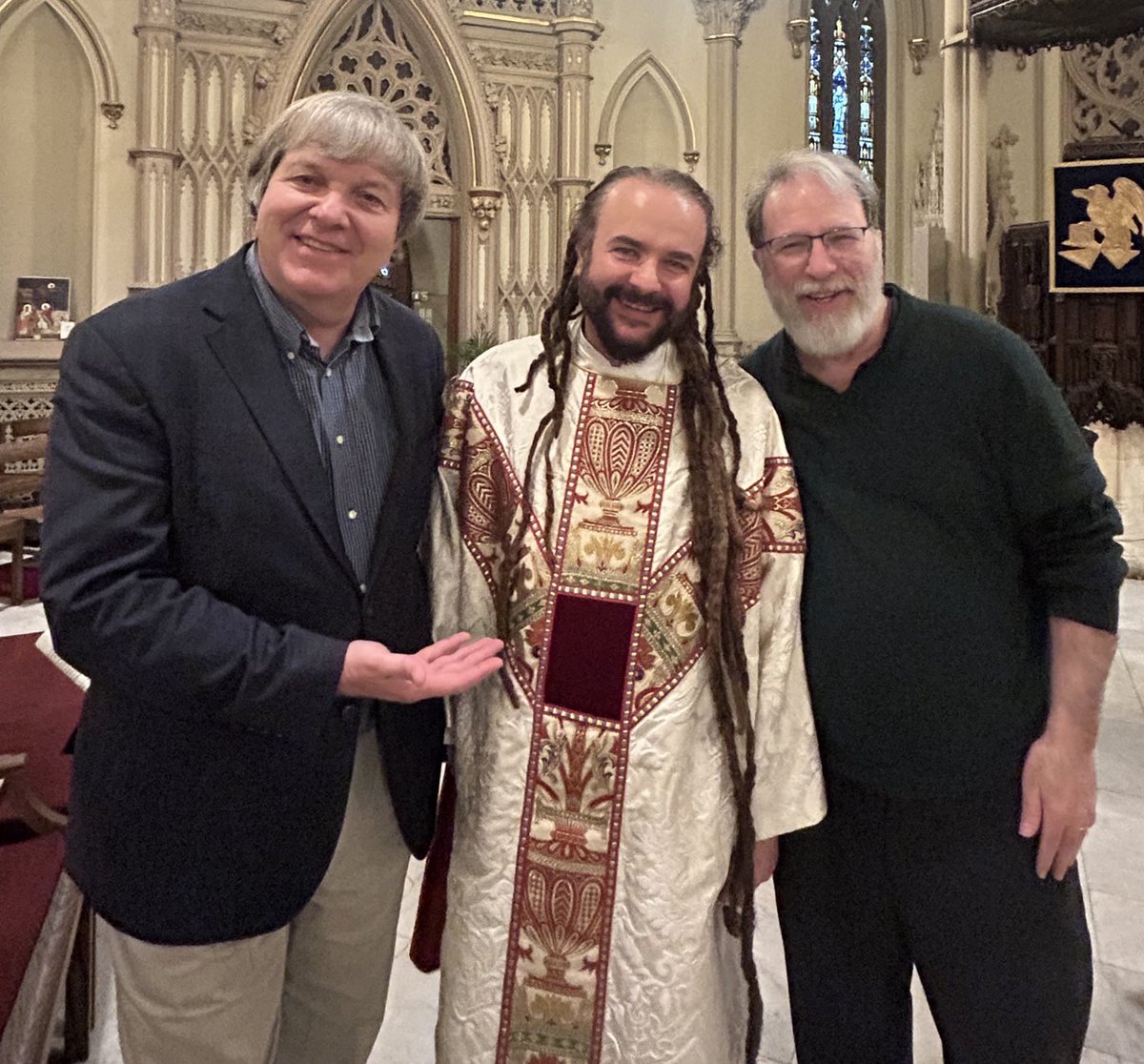 So enjoyed hearing my friend and author ⁦@frjohndear⁩ speak about his new book “The Gospel of Peace” at the Episcopal cathedral in Garden City NJ with our friend ⁦@AdamBucko⁩