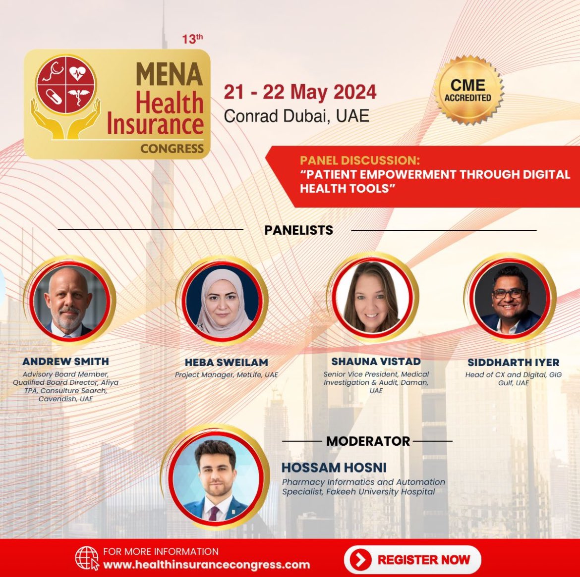 Join me at the 13th MENA Health Congress, Dubai, 21-22 May 2024. We'll explore healthcare transformation, focusing on Medical Insurance Providers and digital tools for personalizing patient journeys. Excited to contribute to the Patient Empowerment panel. 

#DigitalEmpowerment…