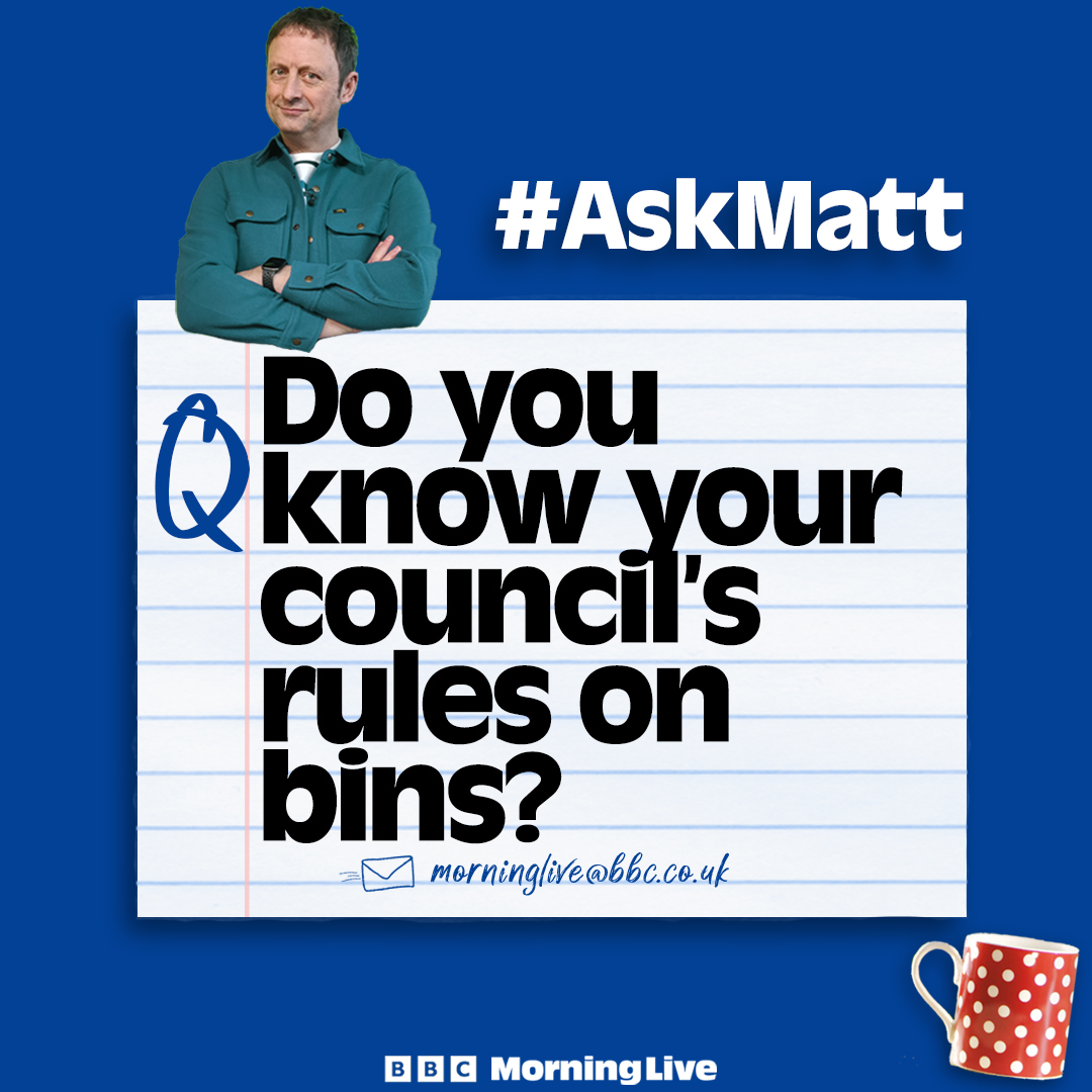 On Friday, @Mattallwright will be discussing the rules of bin collections and explaining the dos and don’ts. Do you know your council’s rules on bins? If so, what are they? Let us know!