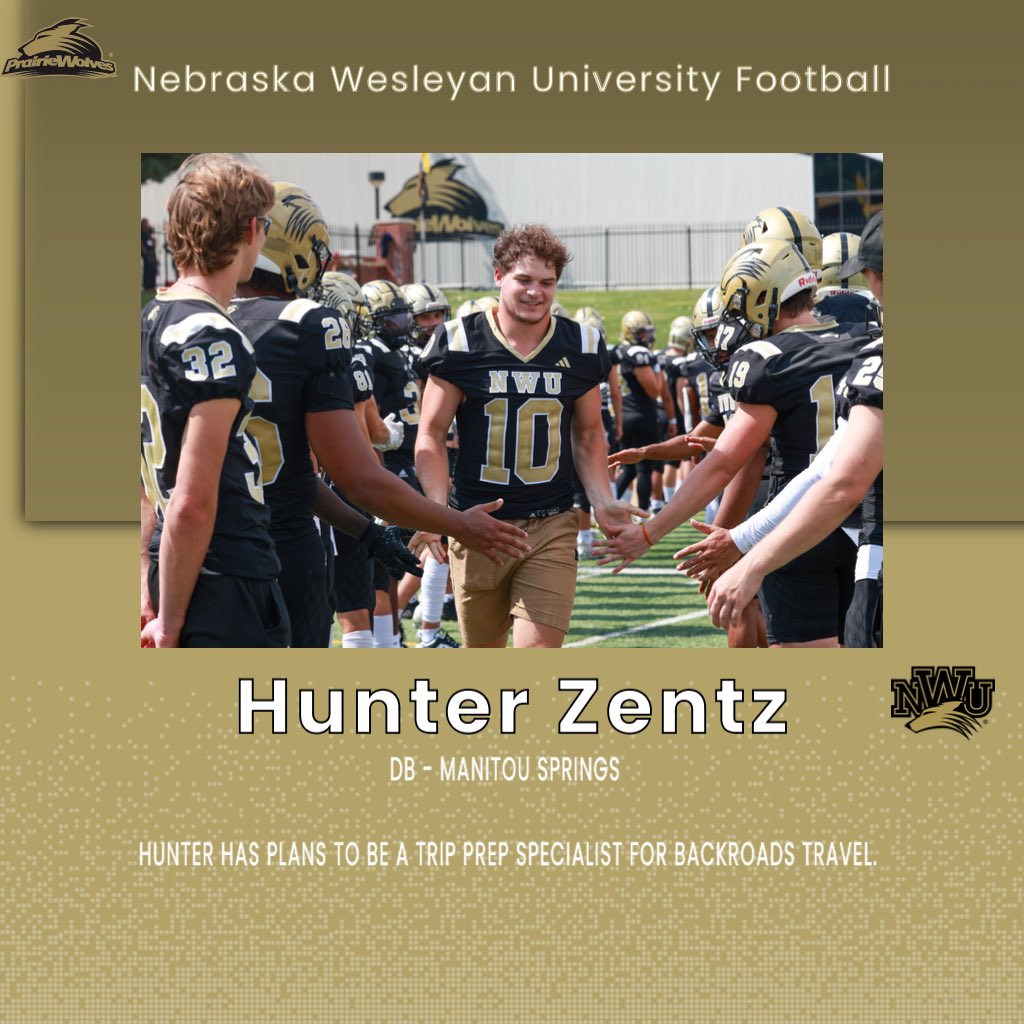 Hunter plans to be a trip prep specialist for Backroads travel. Hunter played DB & is from Manitou Springs (CO) Thank you, Hunter!