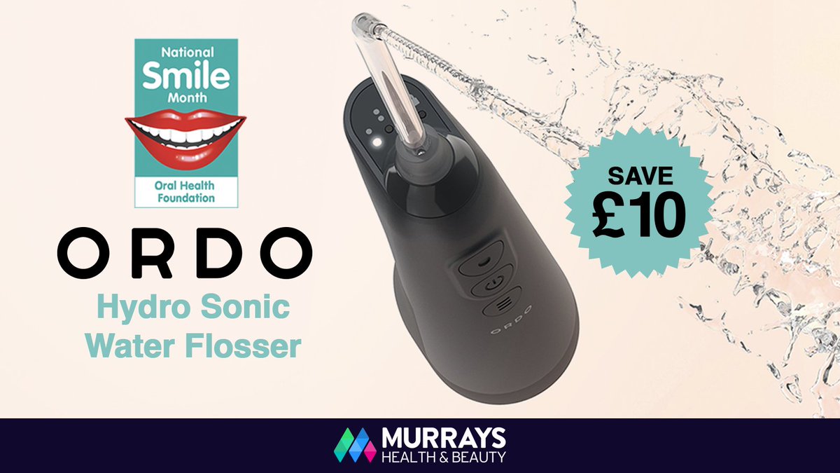 Murrays is excited to support National Smile Month this May with a fantastic offer on all Ordo Hydro Sonic water flossers! 💧 Enjoy a £10 discount and provide your customers with superior plaque removal and antimicrobial technology. Stock up now and spread smiles throughout t ...