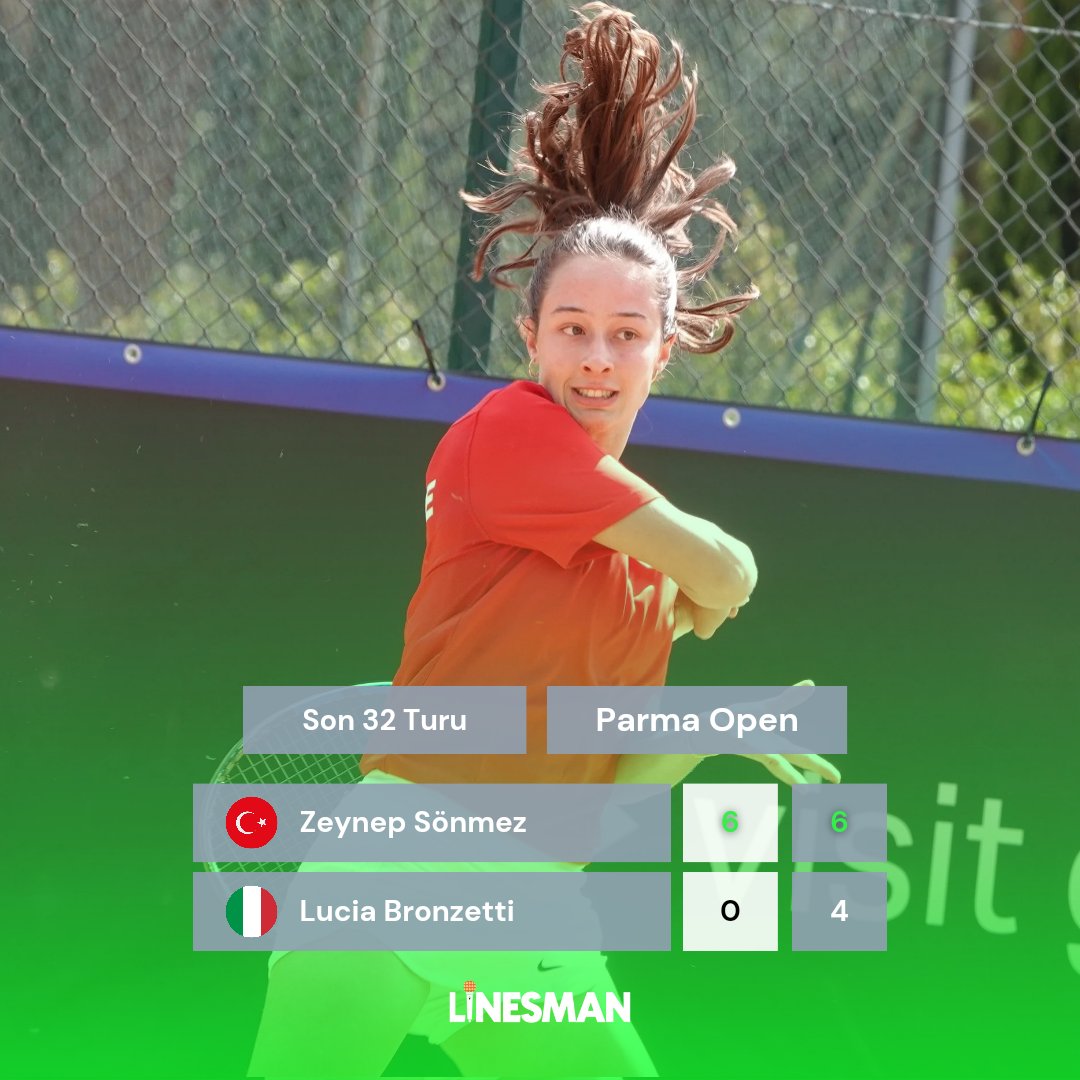 🎾 Milli raketimiz Zeynep Sönmez, Parma Open turnuvasının ilk turunda dünya 48 numarası ve 2 numaralı seri başı olan Lucia Bronzetti’yi 6-0, 6-4 mağlup ederek ikinci tura yükseldi! #TürkTenisi • #ZeynepSönmez