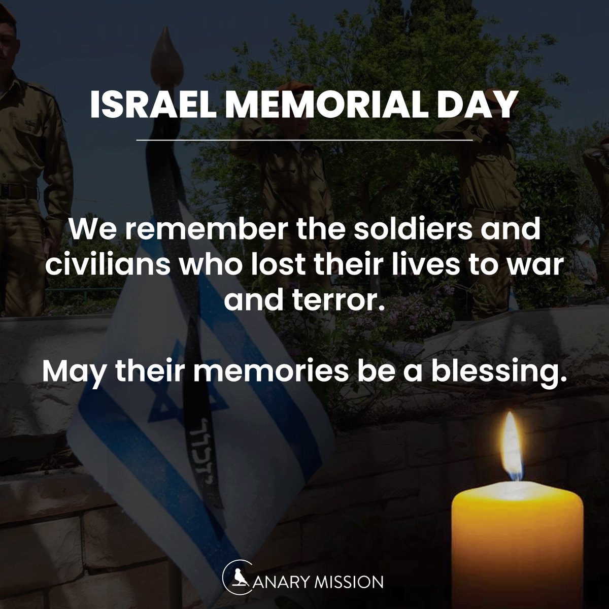 Since last year's Memorial Day, 766 IDF soldiers were killed & 833 civilians died in terror attacks, a total of 25,034 fallen soldiers & 4,236 victims of terror since the founding of the modern state in 1948. May their memories be a blessing.