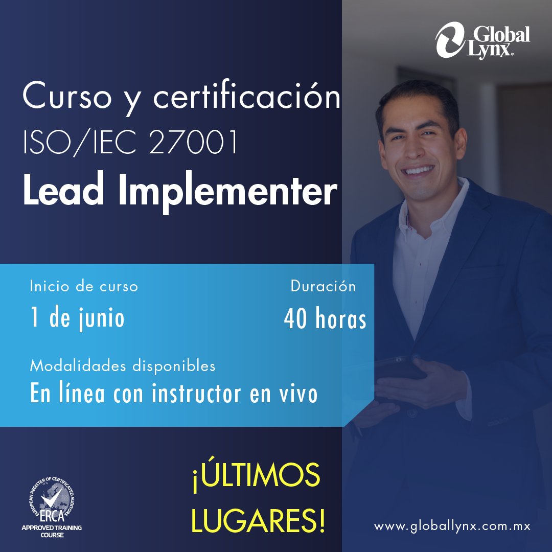 GlobalLynxMx's tweet photo. 🗓 Próxima fecha: 1 al 29 de junio de 2024.
🕗Horario: 09:00 a 18:00 horas (Horario Ciudad de México).

📥 Solicite más información a través del correo: contact@globallynx.com ó regístrese en el siguiente link: https://t.co/HhAF34Fn9e

#CursoEnLínea https://t.co/lrYO85Joxj