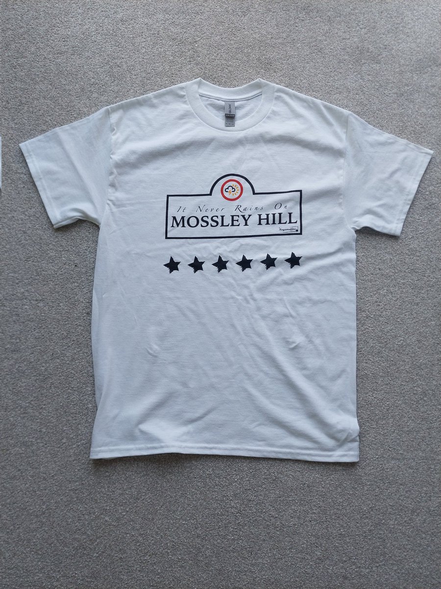 Any crew want to get involved with our latest t-shirt venture in honour of our classic South Liverpool anthem 'It Never Rains On Mossley Hill'?? Gonna do a small run of them tgus week - £18 (plus postage if needed!) - can sort PayPal out! open.spotify.com/track/0fSgRrD8… #mossleyhill