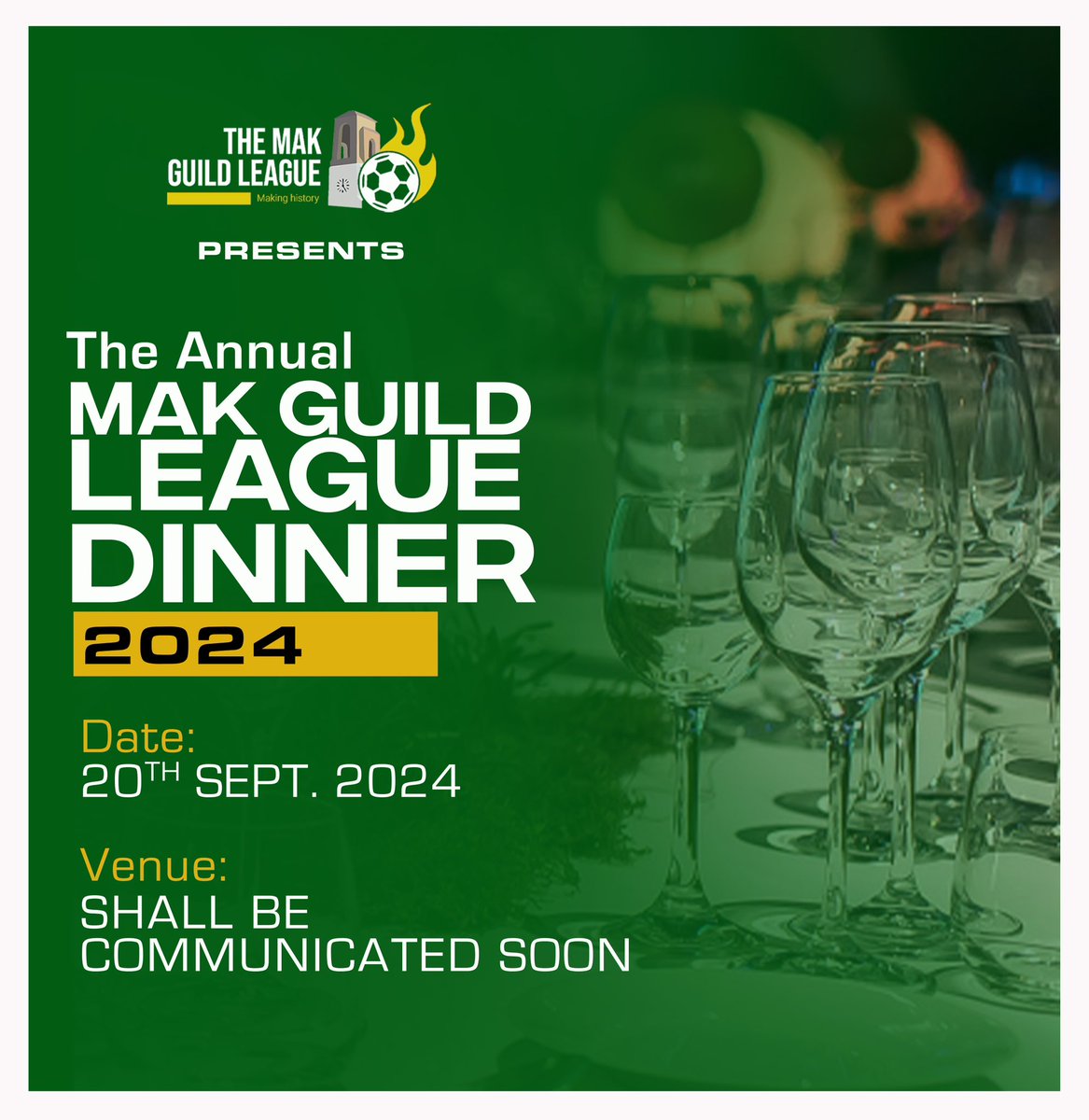 20th September, 2024 is the date; Soon, the Venue and ticket prices - are to be communicated. #MakGuildLesgueS2 @KatumbaSalim