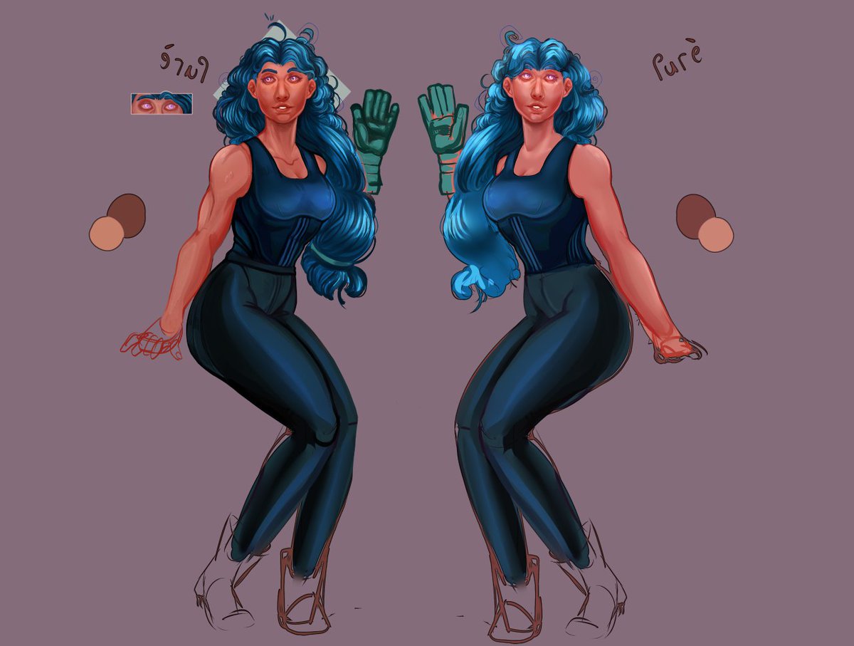 LittlePanino's tweet photo. @dgetenesu Just about fighting myself, anatomy and anything in-between as i try to rework my beloved farmer from Stardew Valley! Don't ask me how long it's taking me cuz i don't know anymore xD https://t.co/wPCmTcr4qg