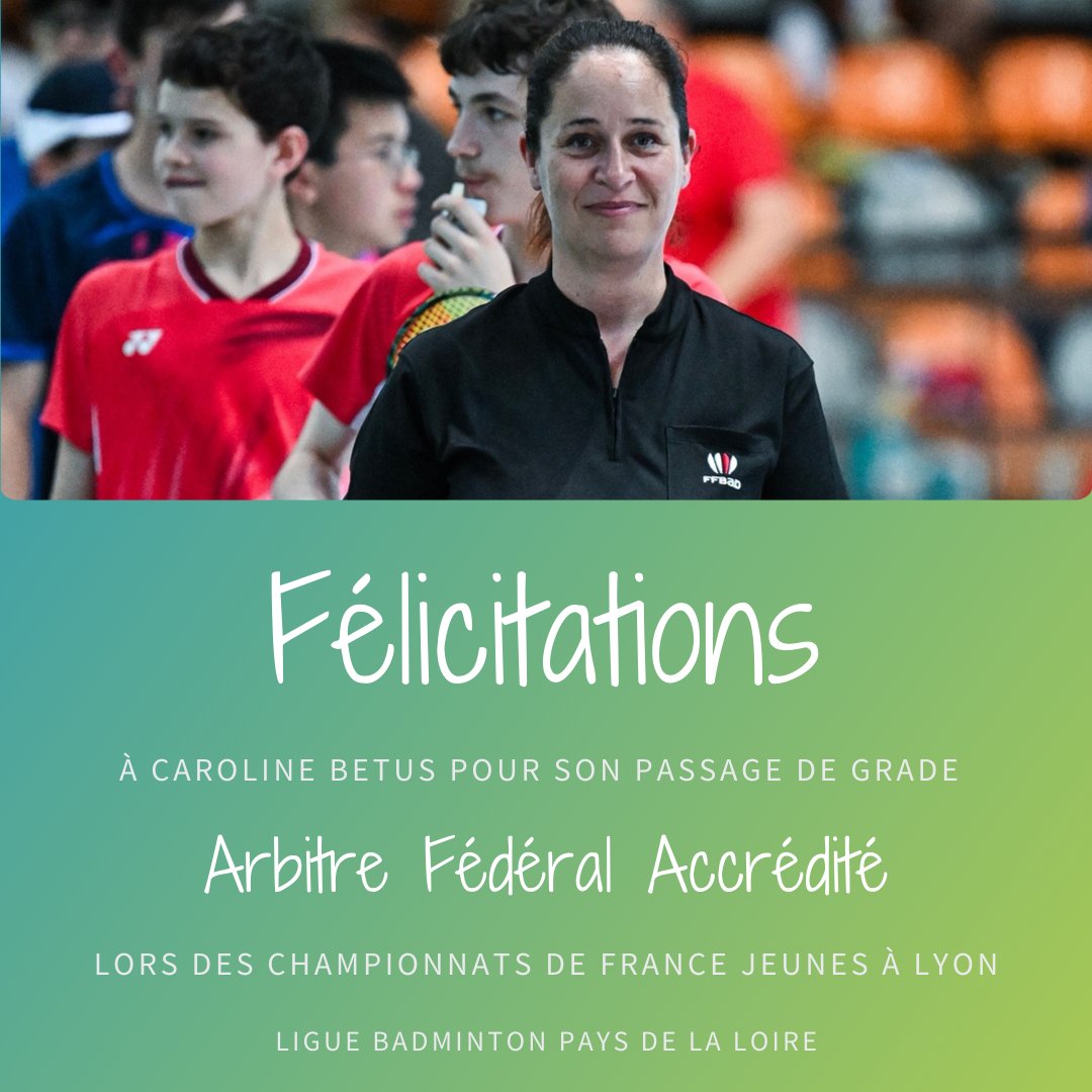 🎉  Félicitations  🎉

#badminton #ffbad #umpire