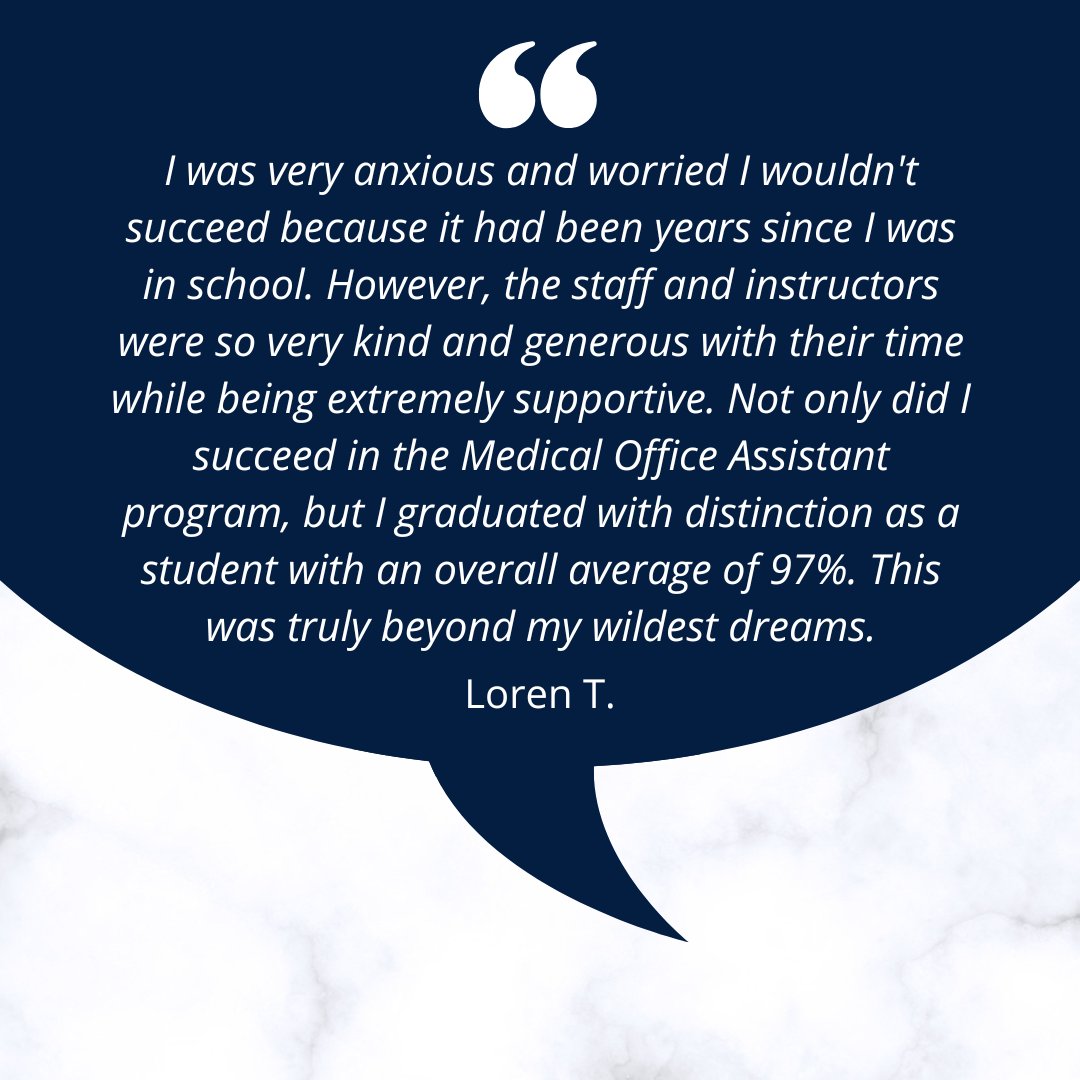 Loren recently shared her experience as a Medical Office Assistant student, where she graduated with distinction!

#careerready #jobready #graduate #newjob #testimonial #studentsuccess #triOSCollegeGrad #triOSCollege